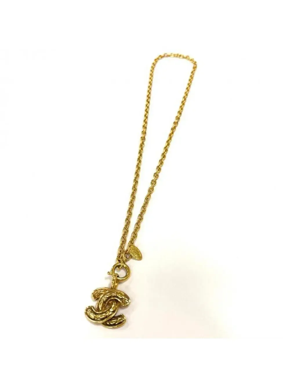 Chanel Cc Logo Pendant Necklace Metal #234140C97B
